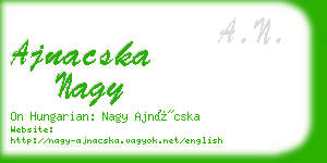ajnacska nagy business card